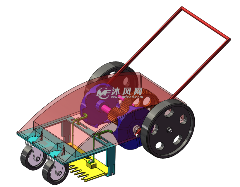 手推式割草机模型设计