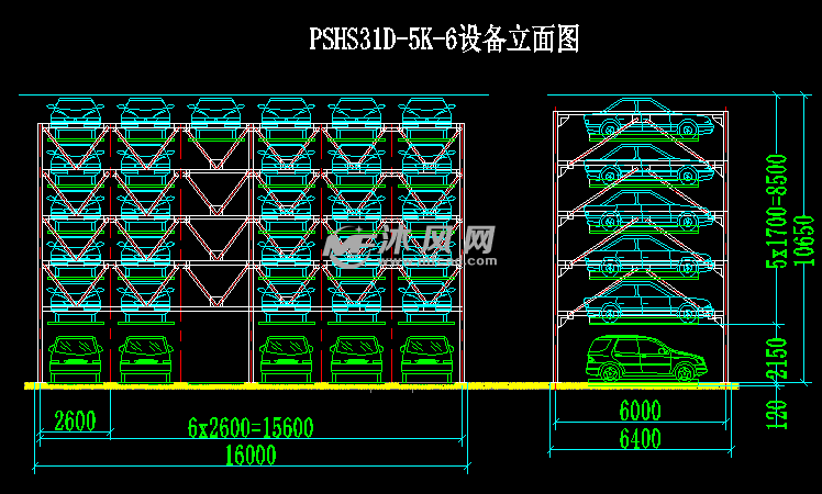 六层88车位升降横移立体车库