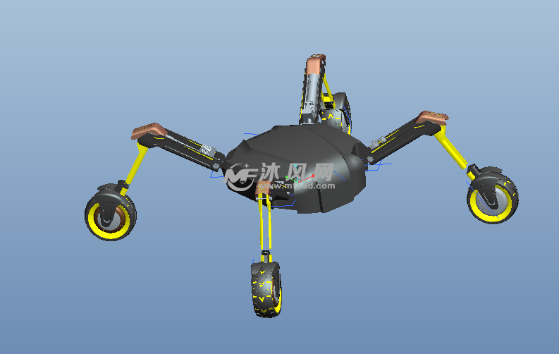 爬行機器人三維模型圖紙