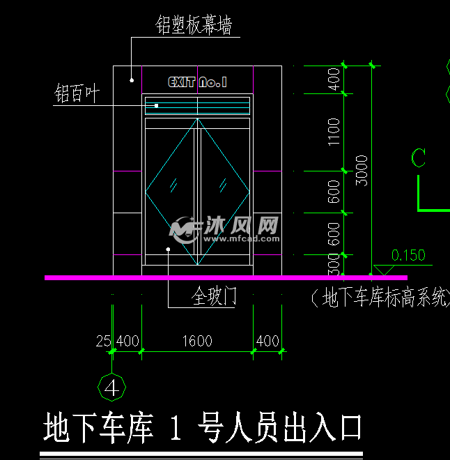 地下车库人员出入口详细图纸