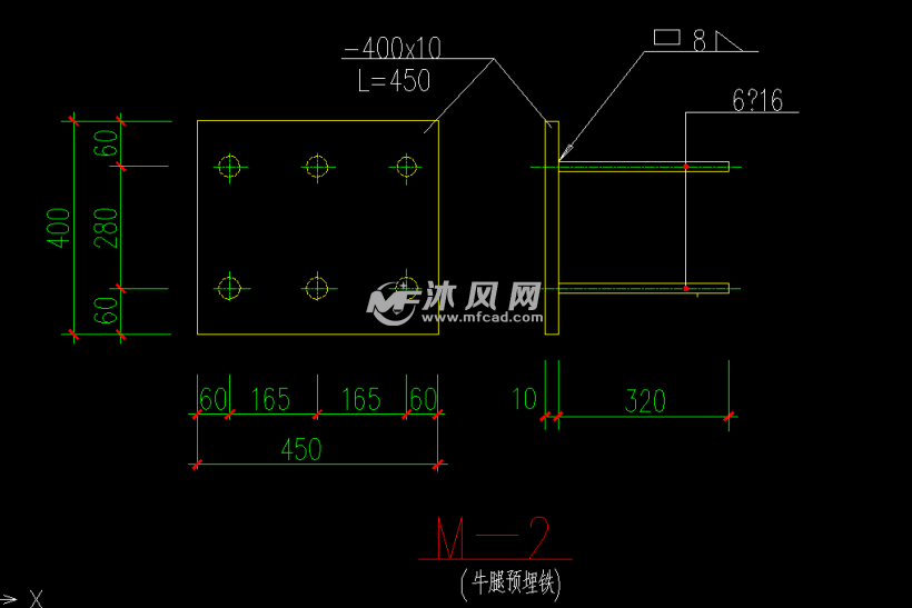 钢结构预埋件节点构造图纸
