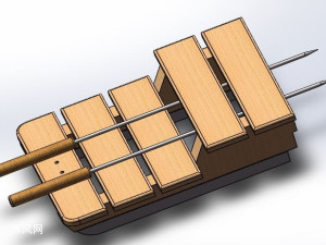 单腿驴冰车模型 - 运动器材图纸 - 沐风网