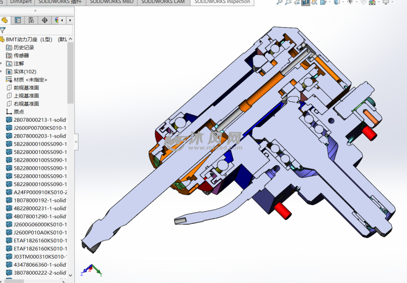 七款bmt动力刀座 - 零部件模型图纸 - 沐风网