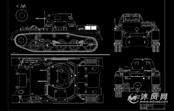 坦克装甲车cad图纸