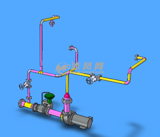 管线链接三维图 - 管道图纸 - 沐风网