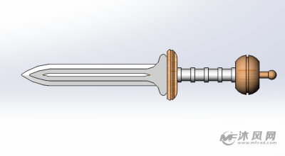 古代战争利器罗马宽剑-军工模型图纸-沐风网