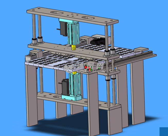 机械精切机构三维图
