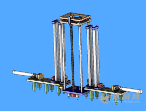 丝杠升降机构三维图