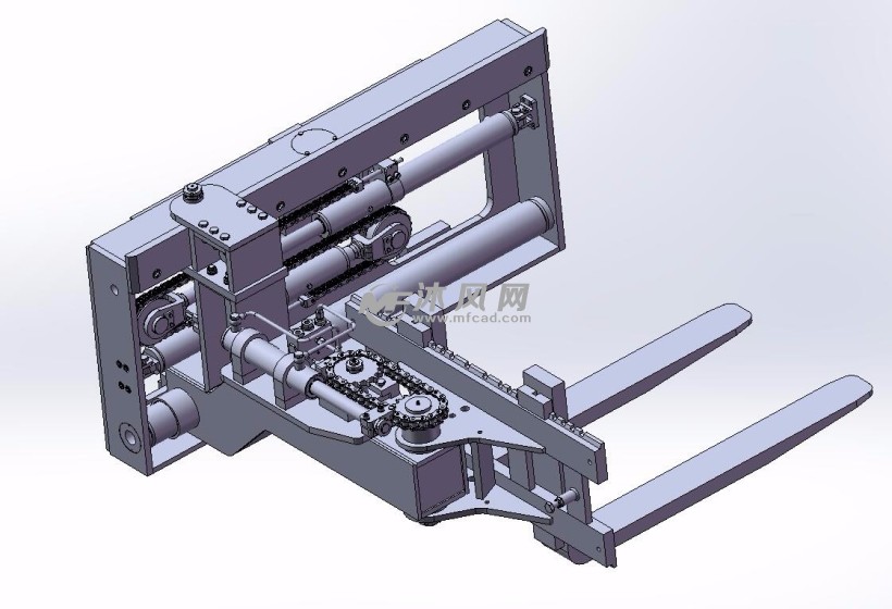 经典传动之叉车底盘180度旋转机构