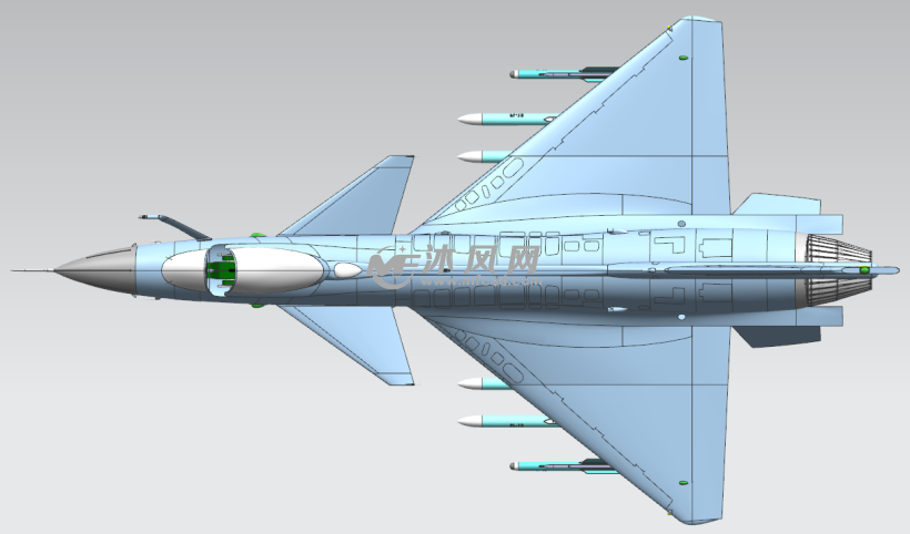 歼10战斗机俯视图