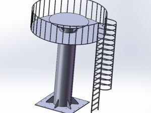 双层圆形检修平台