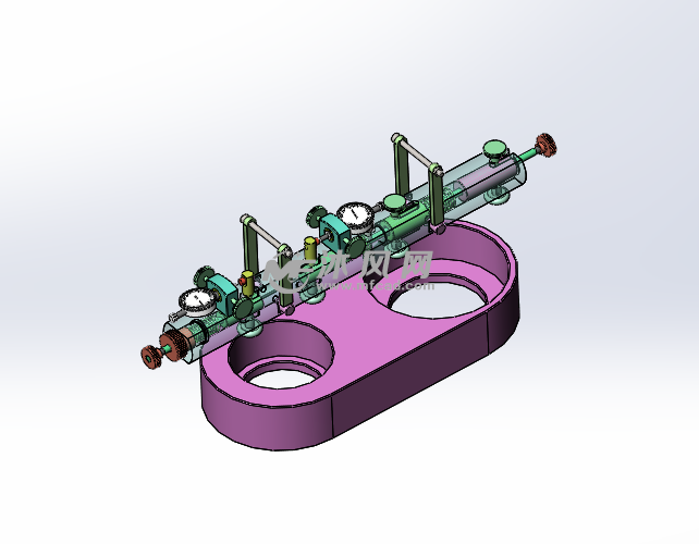 孔中心距检具模型