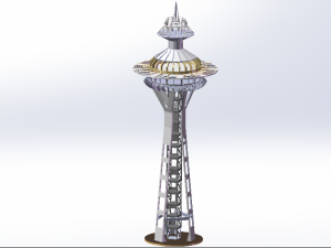 西雅图的太空针设计模型