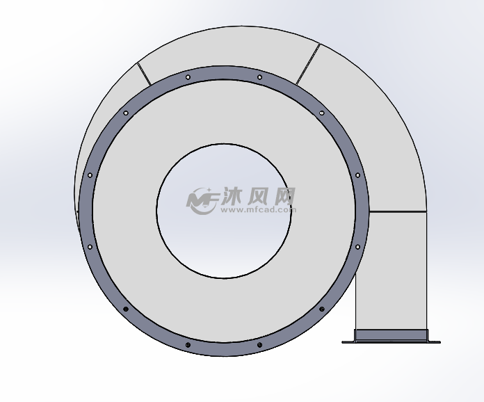 旋風除塵器三維模型