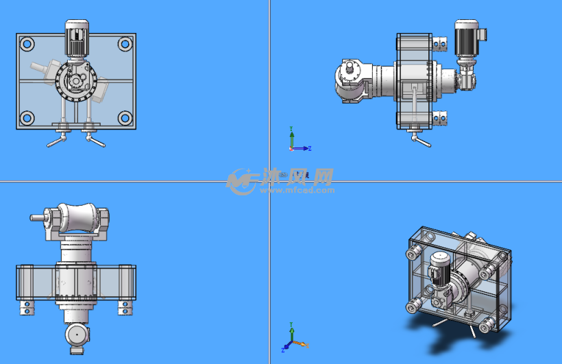 矯直機模型三視圖