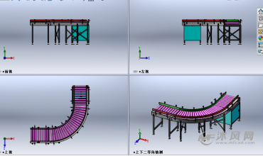 90度转角滚筒输送机