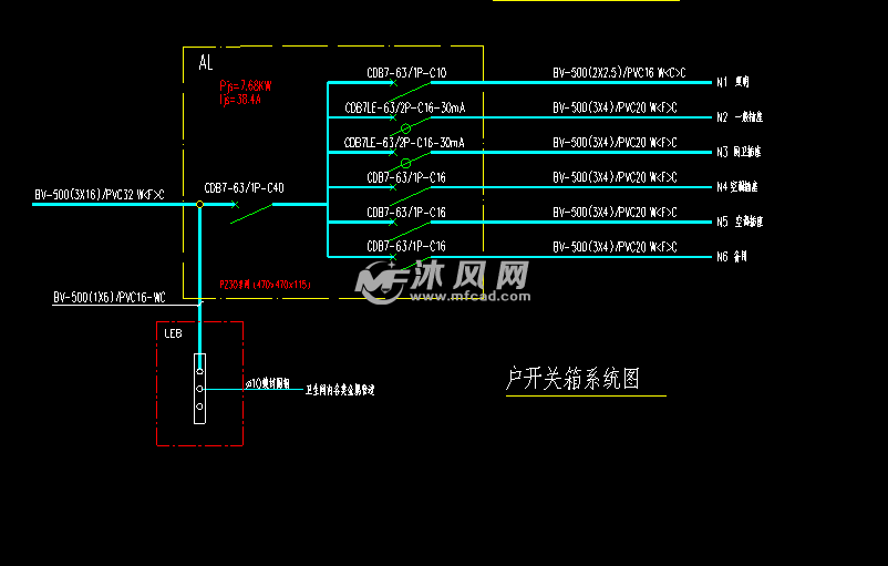 中冶上和郡住宅楼电气设计图