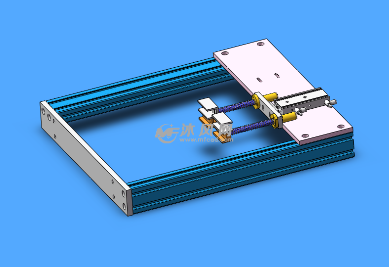 气缸弹簧压紧机构模型