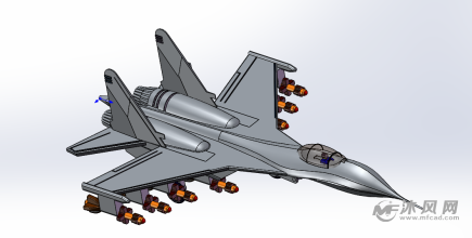 歼20军事战斗机正视图
