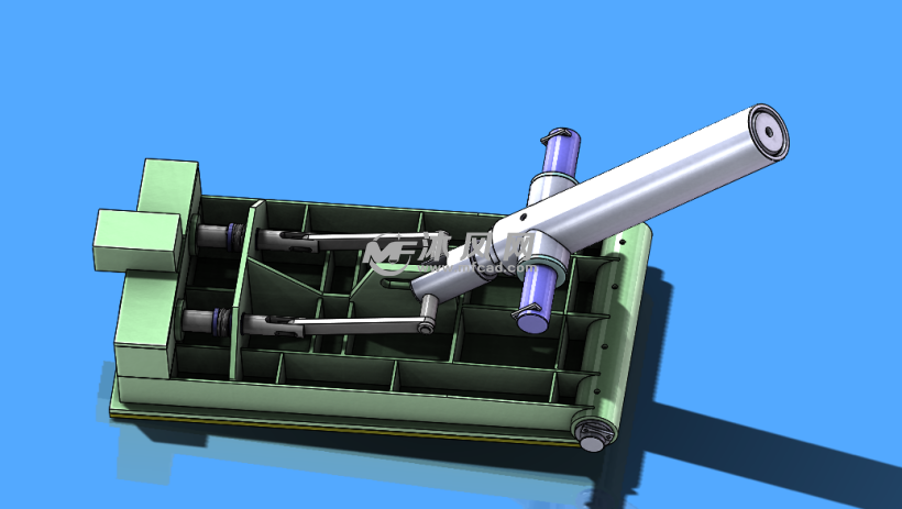 气缸连杆压料机构模型