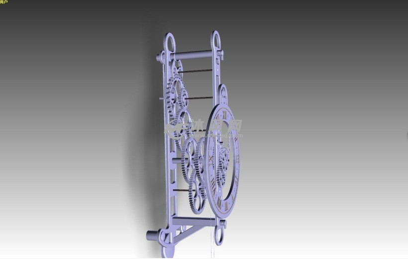 钟表机芯侧面齿轮组