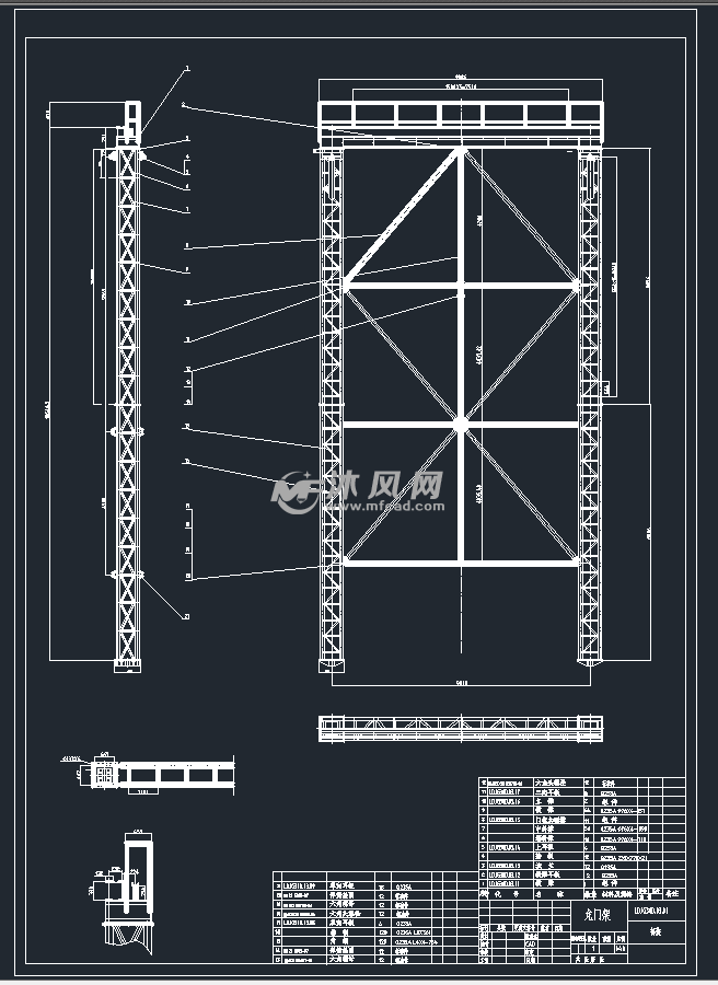 ldjg30d水上龙门打桩机图纸