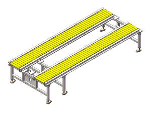 入料滚轮滑道架