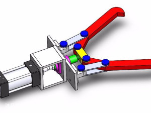 夹爪夹持机构模型 - 液压及气动元件图纸 - 沐风网