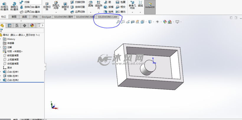 solidworks2019新版功能SOLIDWORKS CAM简单操作