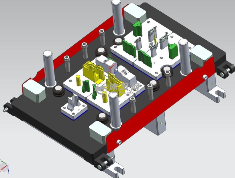 钣金开关金属片级进模图