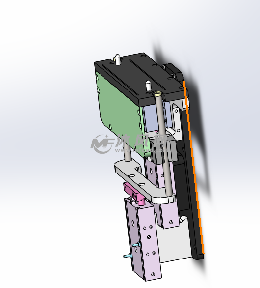 二次气动顶升定位机构