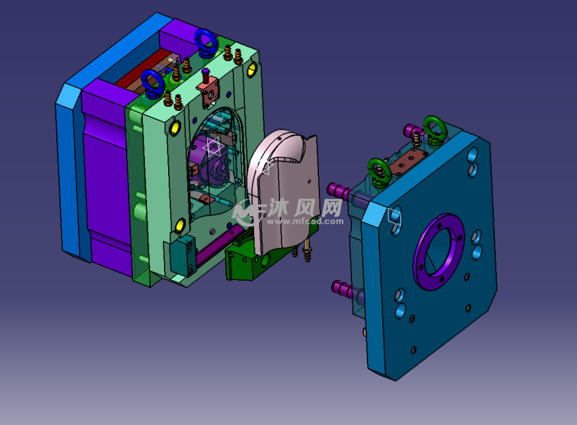 扣盖浮动推板模具