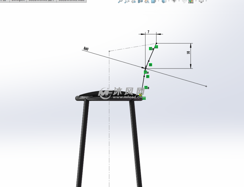 solidworks吧台椅制作教程_solidworks三维建模教程_沐风网