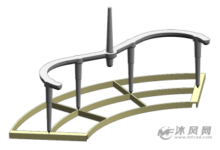 扇形板三板模点浇口塑料模具设计