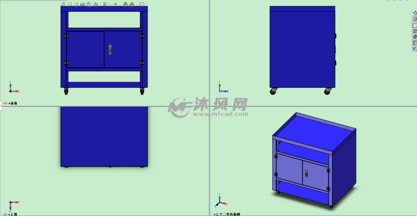 可移动工具车 - 工位器具图纸 - 沐风网