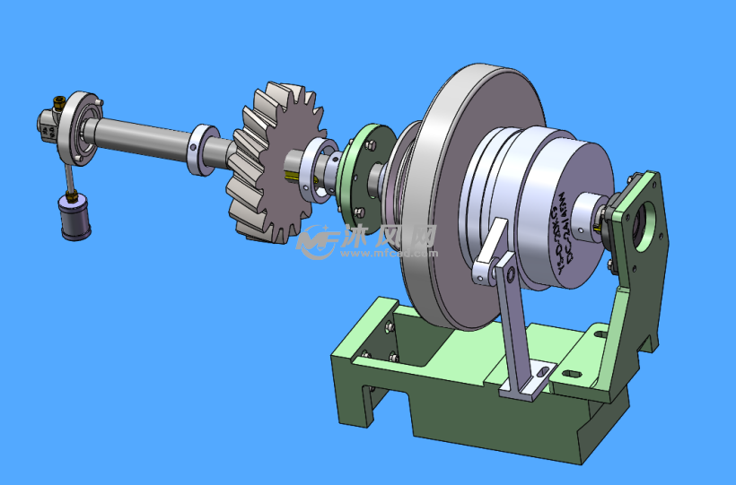 斜齿轮传动机构模型图