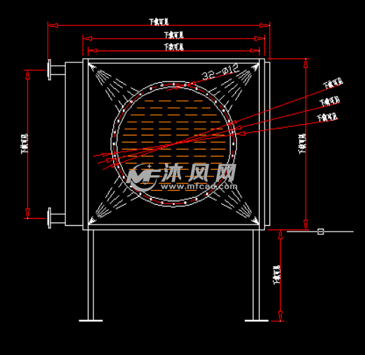 翅片式换热器可加工 - 换热/制冷空调设备图纸 - 沐风网