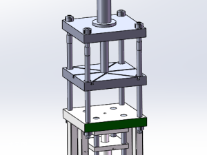 四柱液压机三维模型