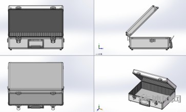 手提铝公文包三视图