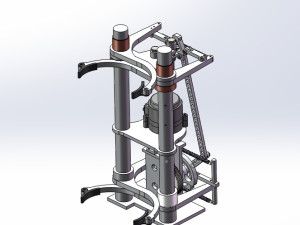 气动爬杆机器人