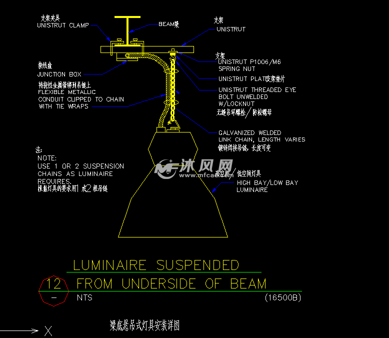 荧光灯等灯具安装详图