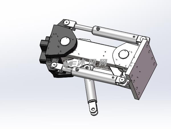小型压路机铰接架装配