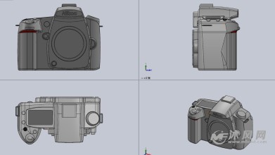 尼康d90数码相机三视图