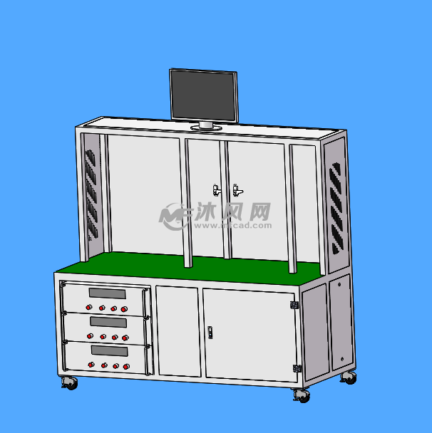 方形管支架物料檢測工作臺 - 工位器具圖紙 - 沐風網