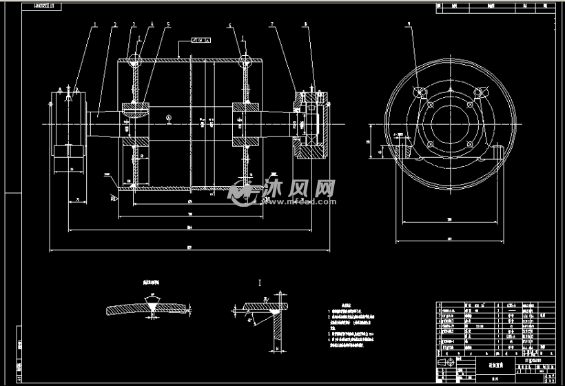 dtⅡ型皮带机改向滚筒详图 - 输送和提升设备图纸 - 沐风网