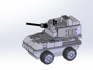 乐高装甲指挥车 - catia军工用品模型 - 沐风图纸