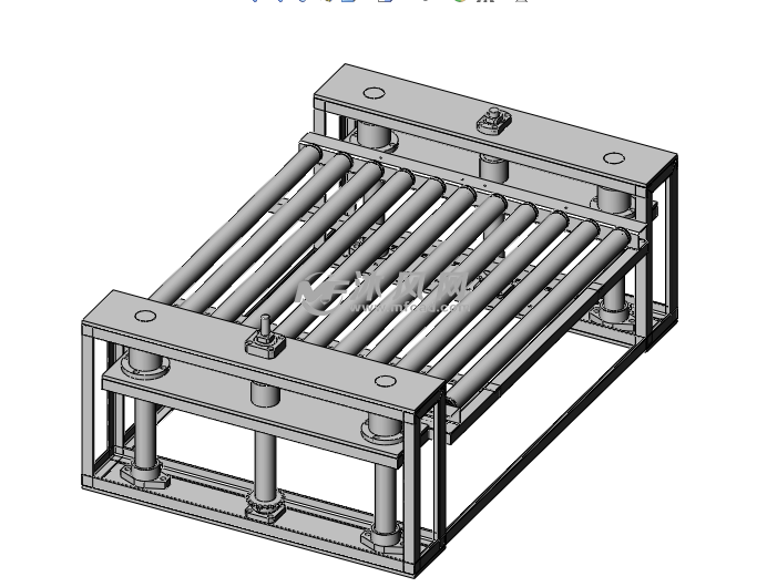 滚轮升降运输机构模型 - 输送和提升设备图纸 - 沐风网