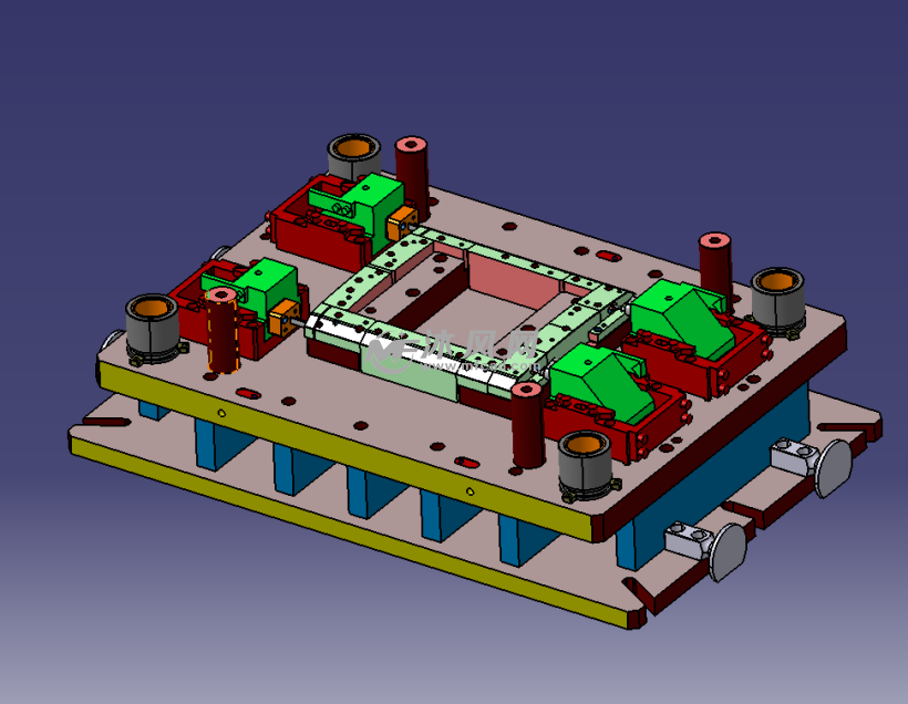 座板侧冲模 - 冲压模具图纸 - 沐风网
