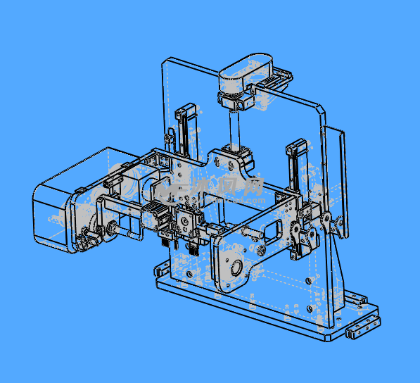 折弯机构sw模型图 - 机械加工图纸 - 沐风网