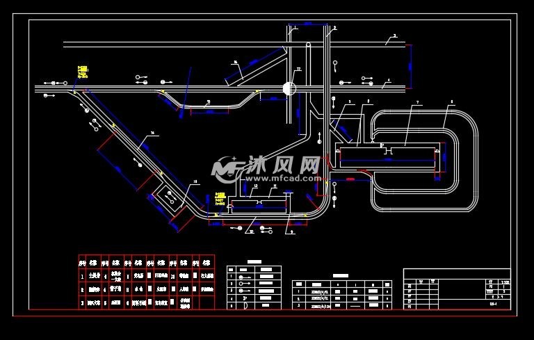 设计方案 建筑结构类年产300万吨煤矿矿井设计开拓平面图